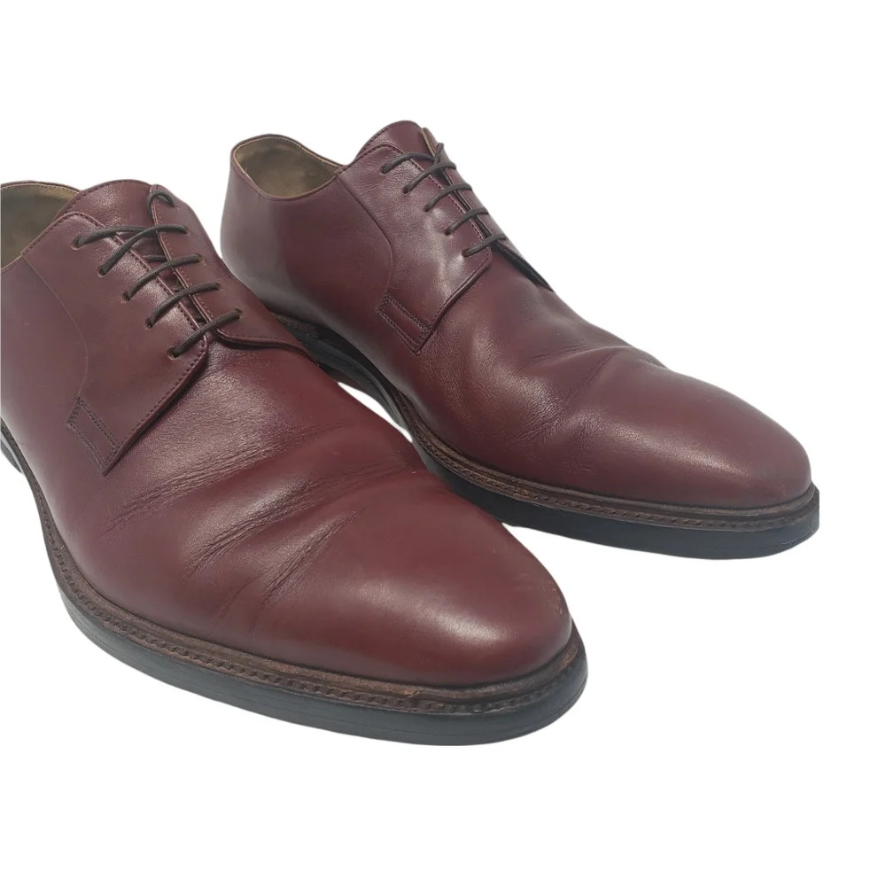 Thoma's Burgundy Leather Oxford Shoes Size Eur 45 US 11 Lace Up‎